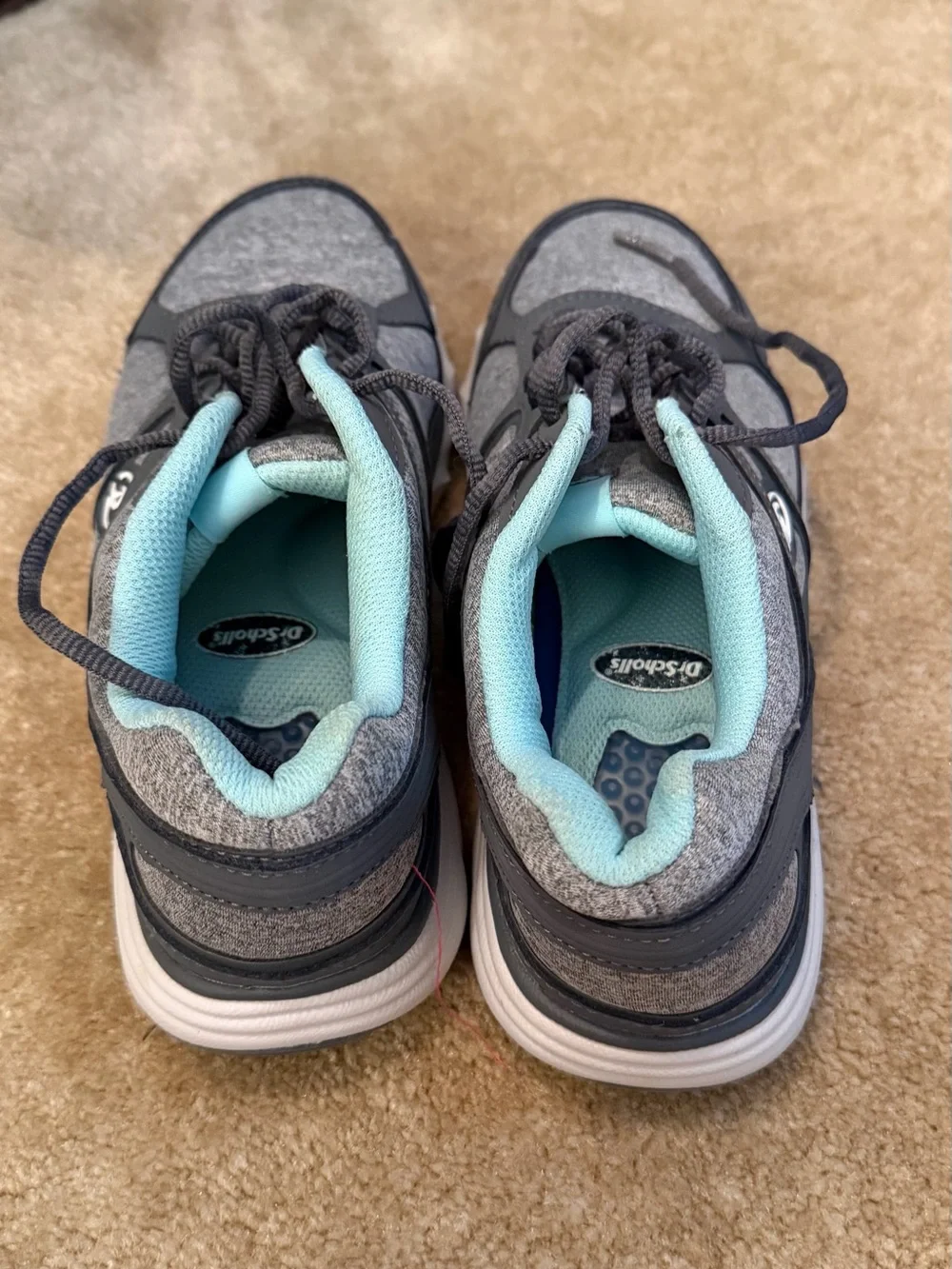 Dr. Scholl's Women's Gray and Light Blue Athletic Sneakers
